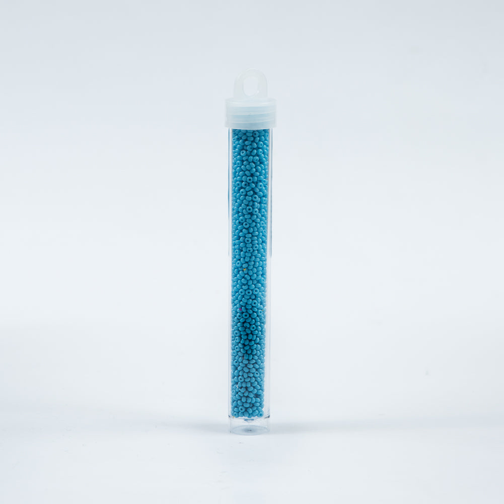 Light Blue Opaque Czech Seed Beads - Size 10 - Detail