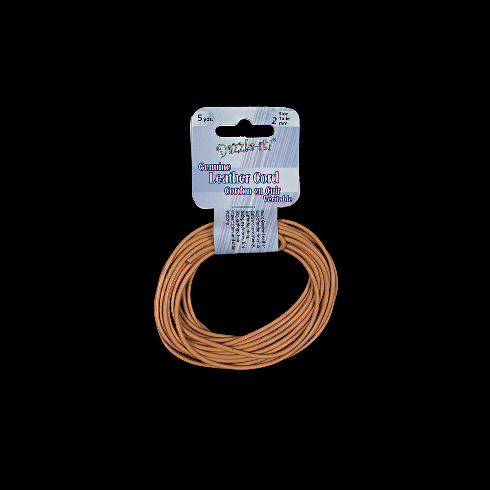 Dazzle-It Mango Genuine Leather Cord - 2mm Dazzle-It Mango Genuine Leather Cord - 2mm