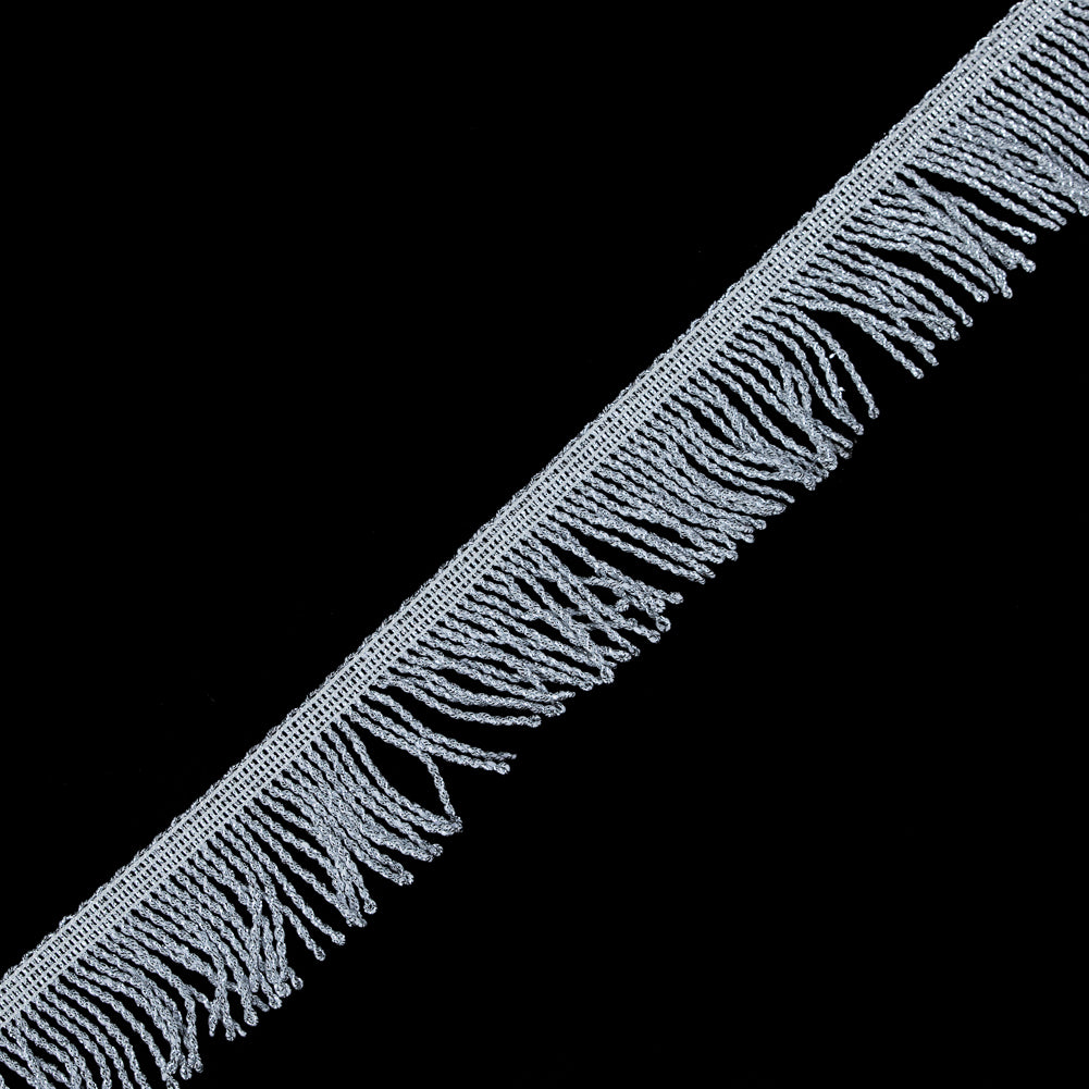 Silver Metallic Twisted Fringe - 2 Silver Metallic Twisted Fringe - 2