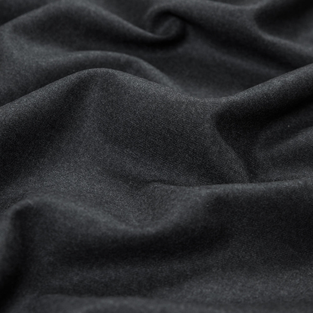 Charcoal Twill Wool Suiting Full Charcoal Twill Wool Suiting Full