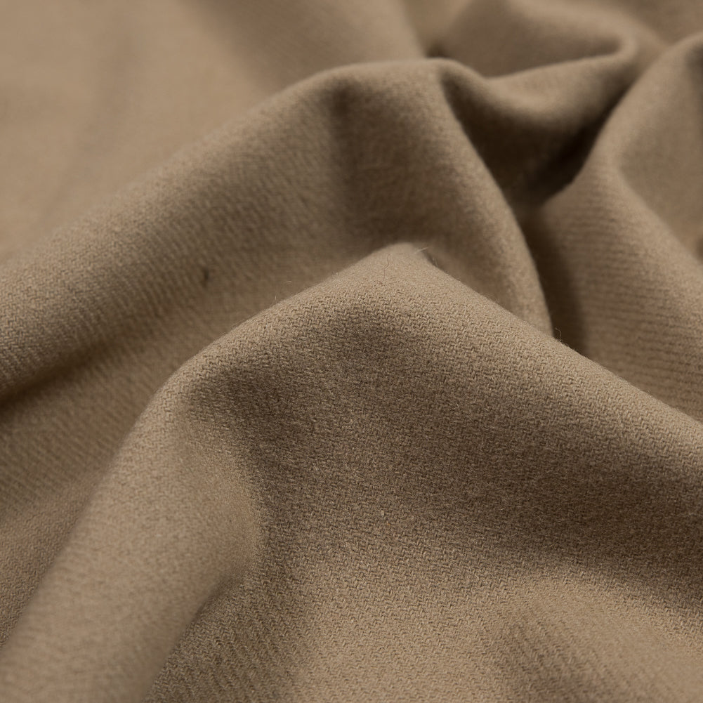 Tan Soft Wool Twill - Detail Tan Soft Wool Twill - Detail