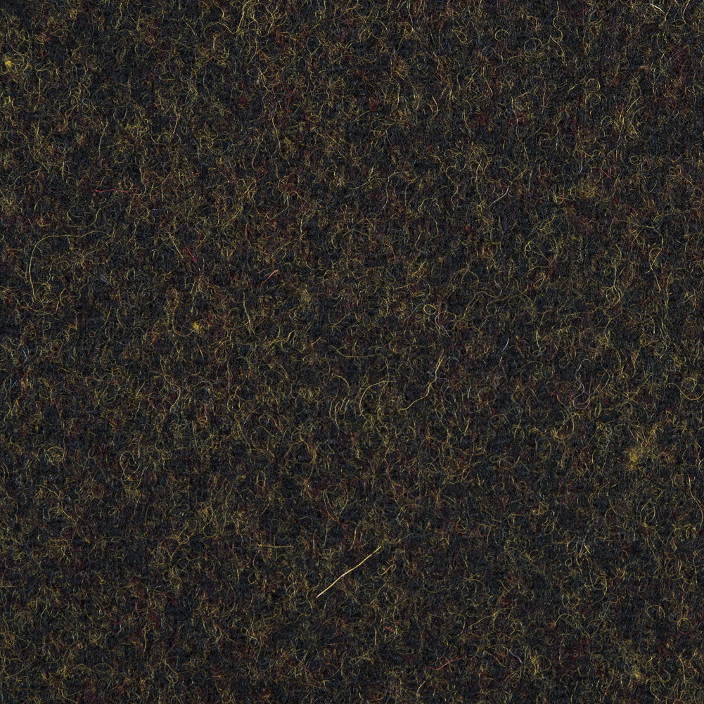 Navy Blue and Yellow Felted Wool Coating Detail Navy Blue and Yellow Felted Wool Coating Detail