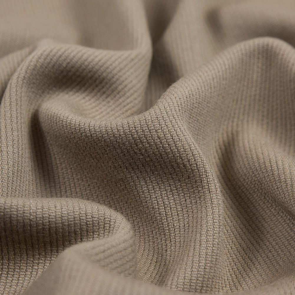 Greige Wool Coating with a Twill Side and a Ottoman Side Detail Greige Wool Coating with a Twill Side and a Ottoman Side Detail