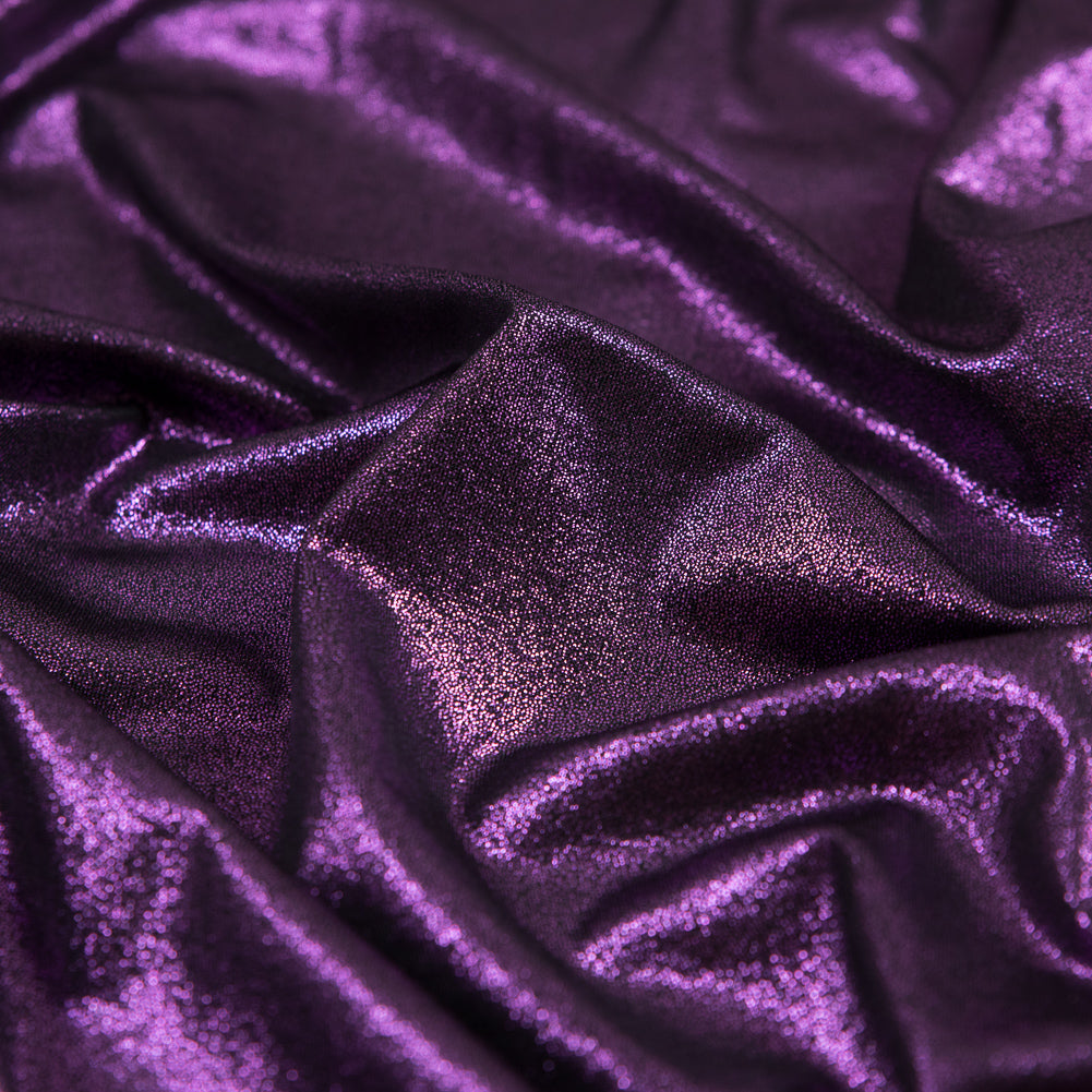 Metallic Hyacinth Violet All-Over Foil Knit Full Metallic Hyacinth Violet All-Over Foil Knit Full