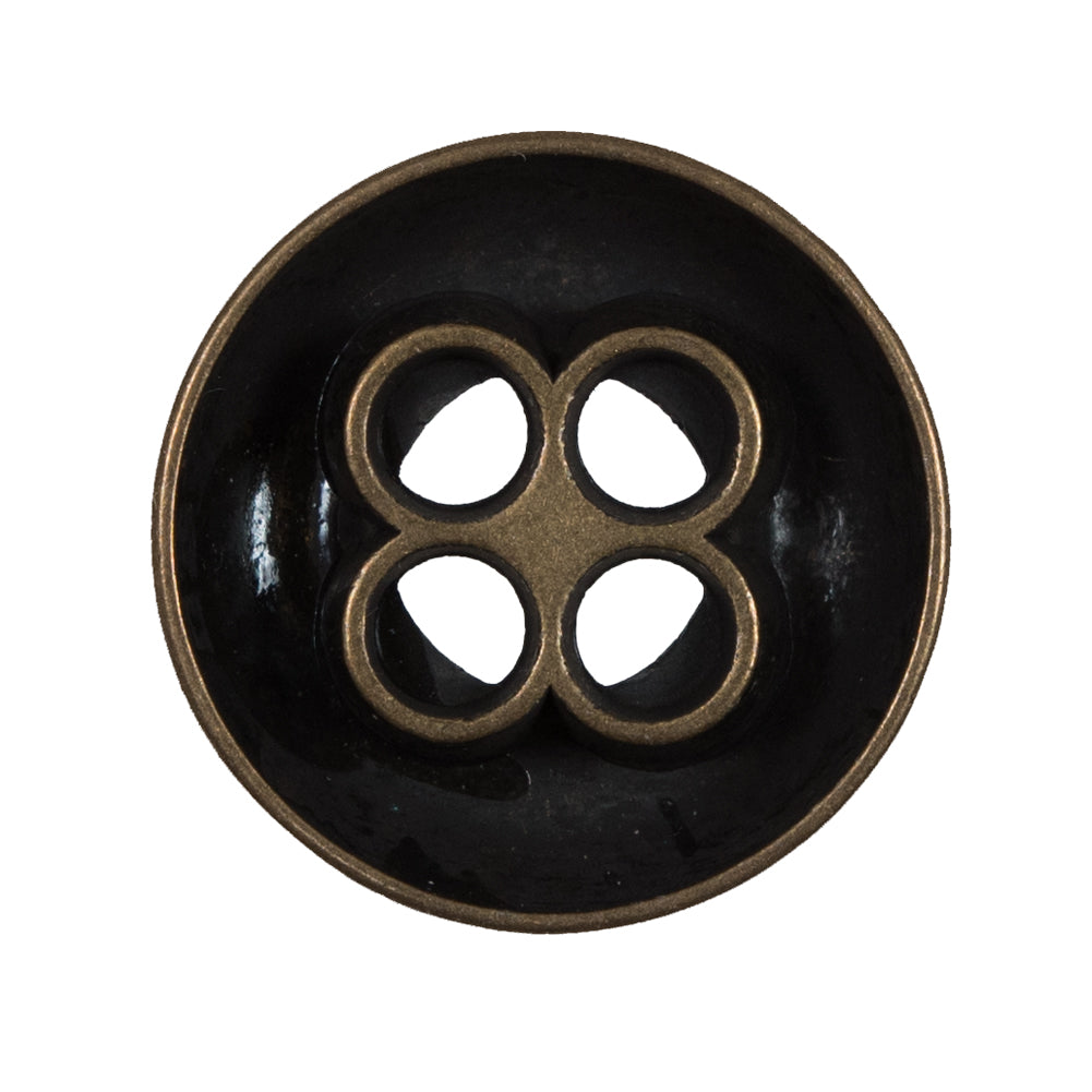 Gold Metal 4-Hole Button - 44L/28mm - Detail Gold Metal 4-Hole Button - 44L/28mm - Detail