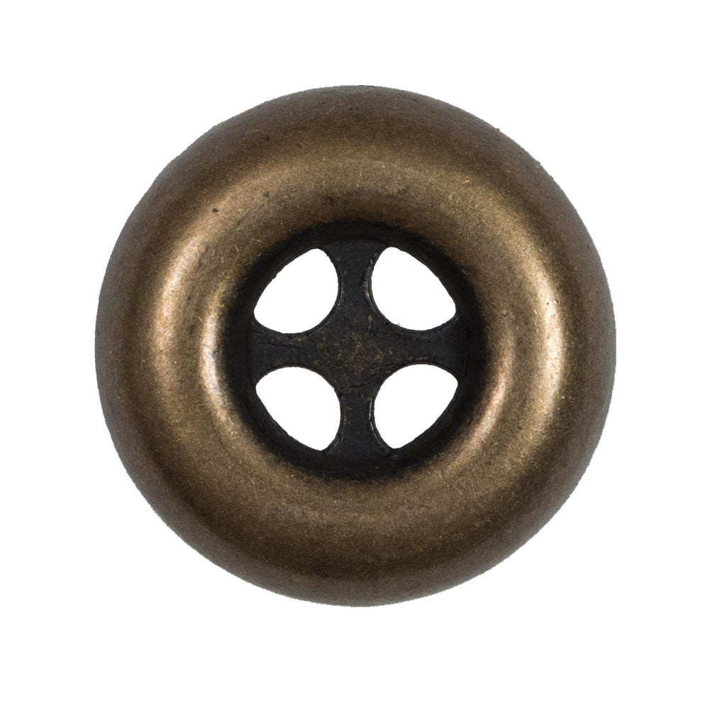 Gold Metal 4-Hole Button - 44L/28mm Gold Metal 4-Hole Button - 44L/28mm