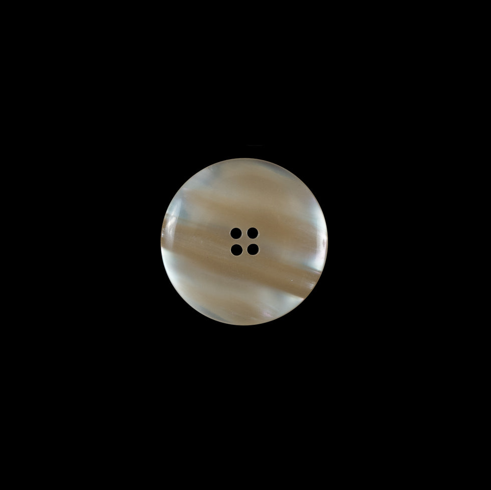 Beige Iridescent Plastic Button - 20L/12.5mm Detail Beige Iridescent Plastic Button - 20L/12.5mm Detail
