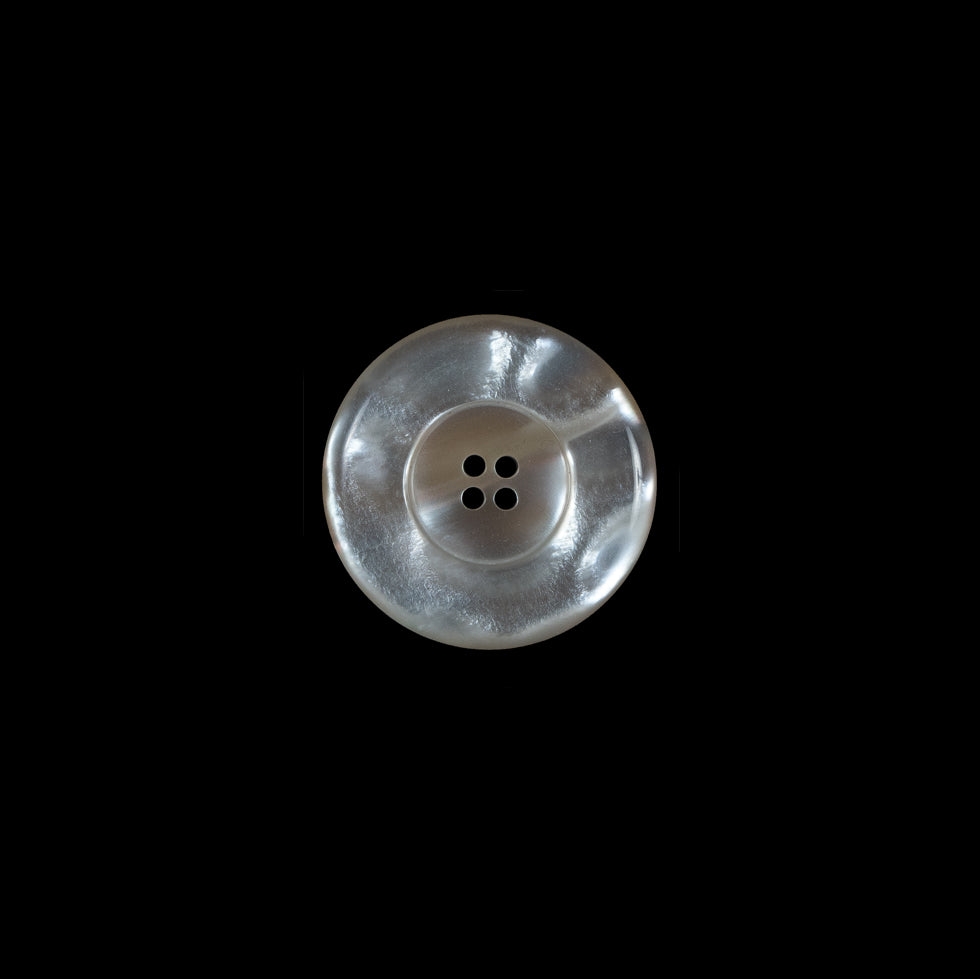 Beige Iridescent Plastic Button - 20L/12.5mm Beige Iridescent Plastic Button - 20L/12.5mm