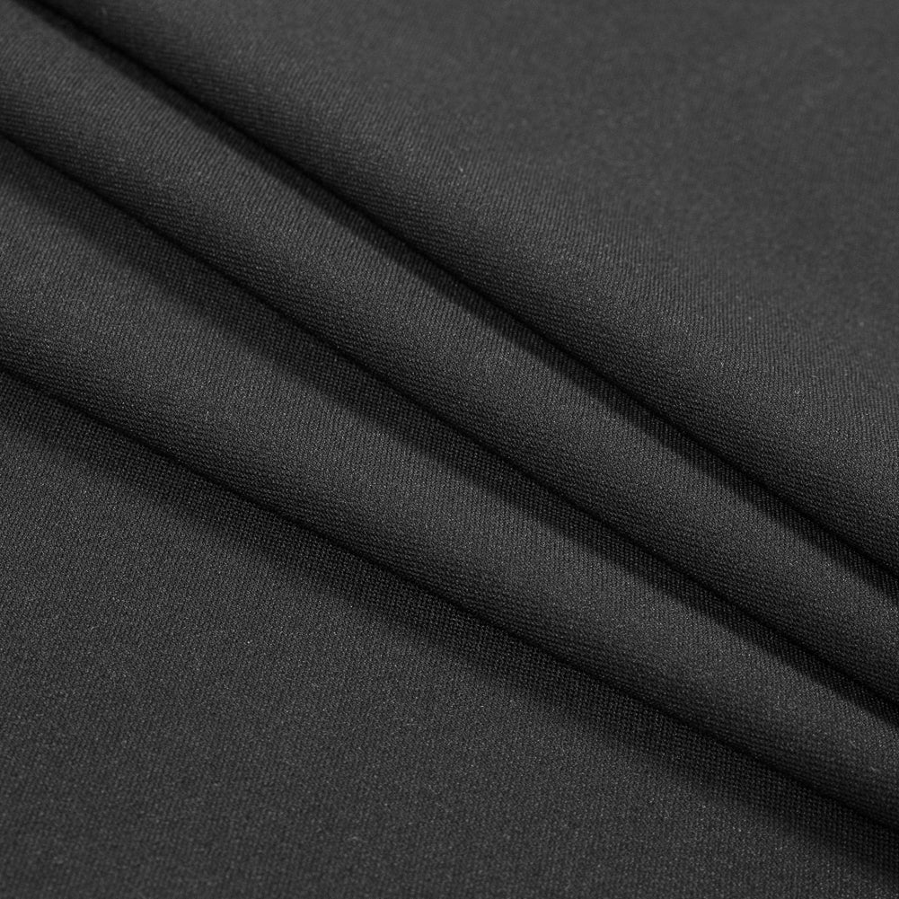 Black Solid Stretch Twill Folded Black Solid Stretch Twill Folded