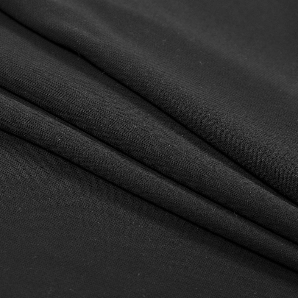 Black Creped Polyester Georgette with Give Folded Black Creped Polyester Georgette with Give Folded