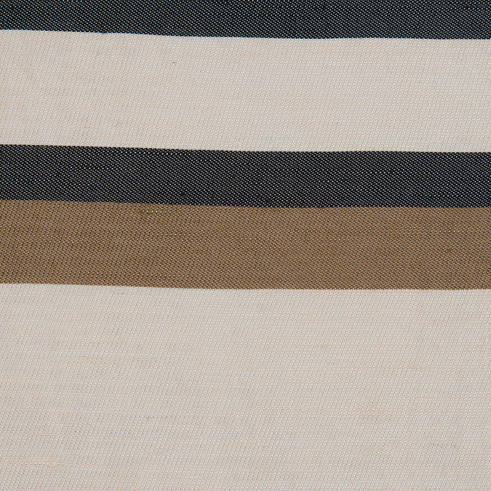 Spiced Latte Barcode Striped Rayon Shantung Detail Spiced Latte Barcode Striped Rayon Shantung Detail