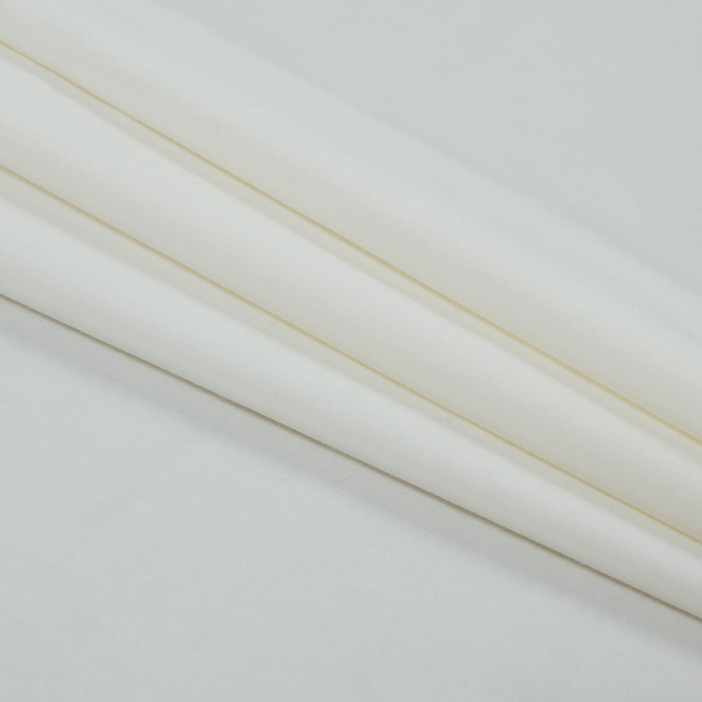 Ivory Stretch Worsted Wool Suiting Folded Ivory Stretch Worsted Wool Suiting Folded
