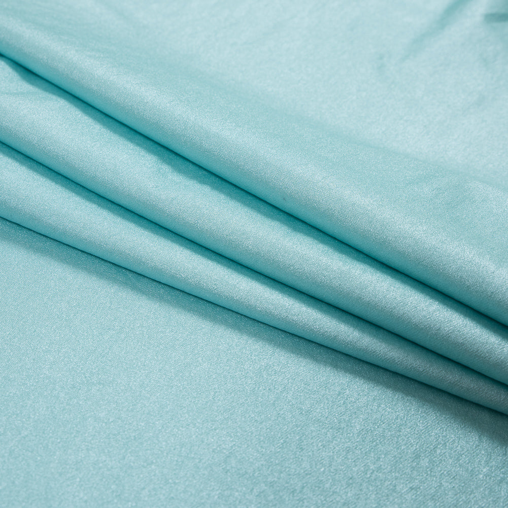 Angel Blue Laminated Stretch Twill - Folded