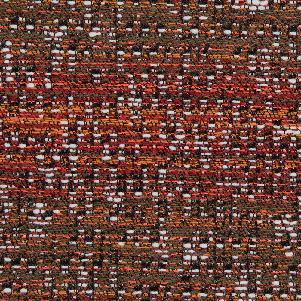 Red, Orange and Brown Cotton Tweed - Detail Red, Orange and Brown Cotton Tweed - Detail