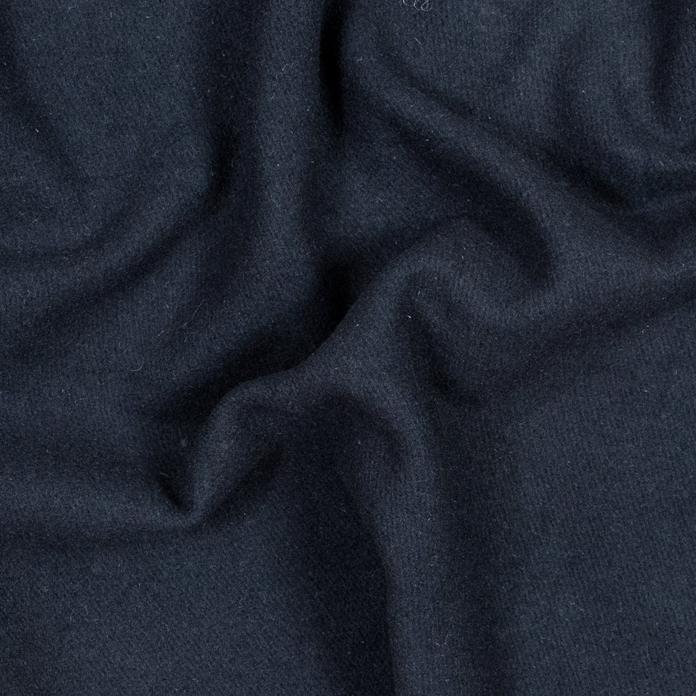 Navy Thick Brushed Wool Twill Navy Thick Brushed Wool Twill