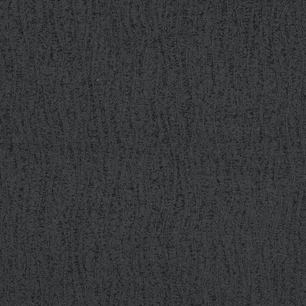 Black Cotton Woven with a Stitched Design and Charcoal Painted Coating