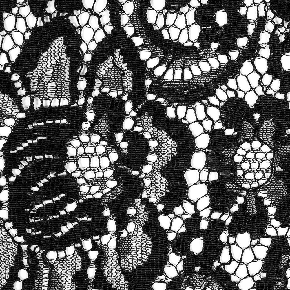 Sea NY Black Floral Re-Embroidered Lace Detail Sea NY Black Floral Re-Embroidered Lace Detail