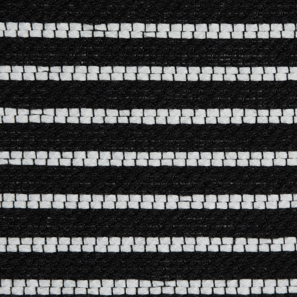 Sea NY Black and White Striped Loosely Woven Cotton Blend Detail Sea NY Black and White Striped Loosely Woven Cotton Blend Detail