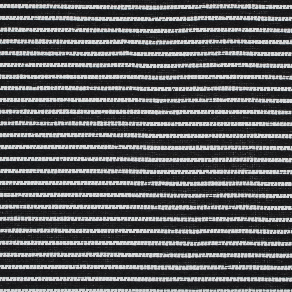 Sea NY Black and White Striped Loosely Woven Cotton Blend Sea NY Black and White Striped Loosely Woven Cotton Blend
