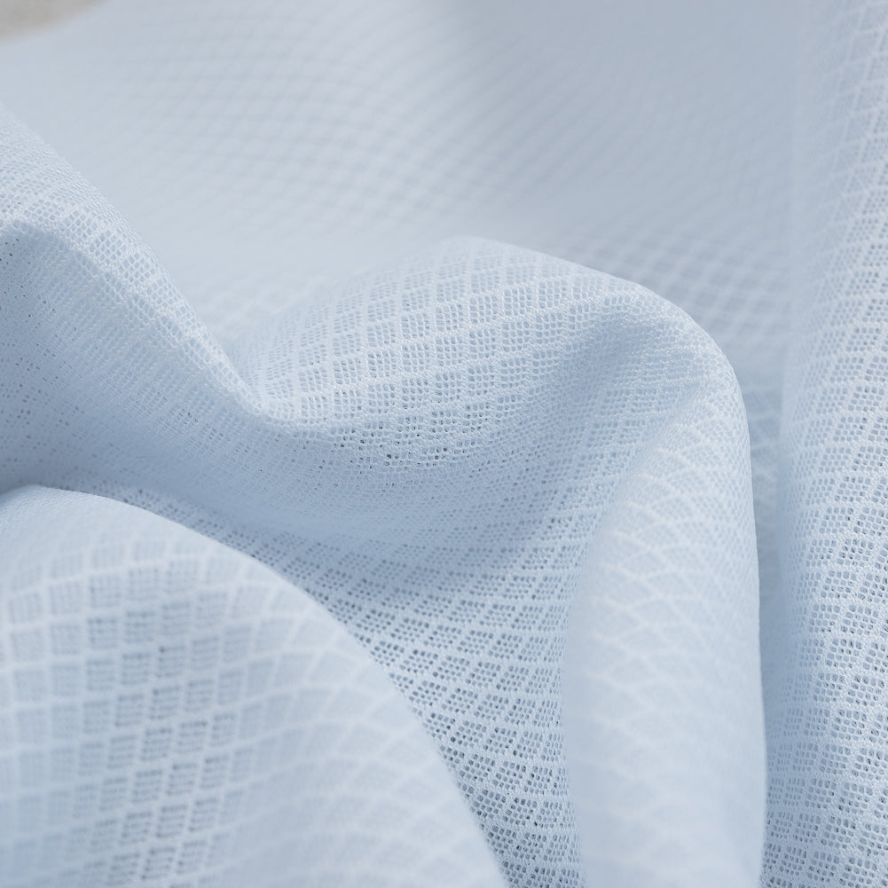 White Novelty Diamond Patterned Spacer Mesh Detail White Novelty Diamond Patterned Spacer Mesh Detail