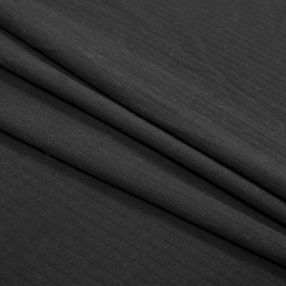 Black 9 x 1 Rib Knit Folded Black 9 x 1 Rib Knit Folded