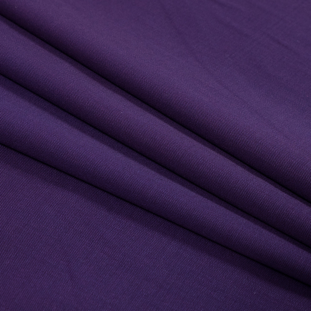 Majesty Purple Stretch Twill Wool Suiting Folded Majesty Purple Stretch Twill Wool Suiting Folded