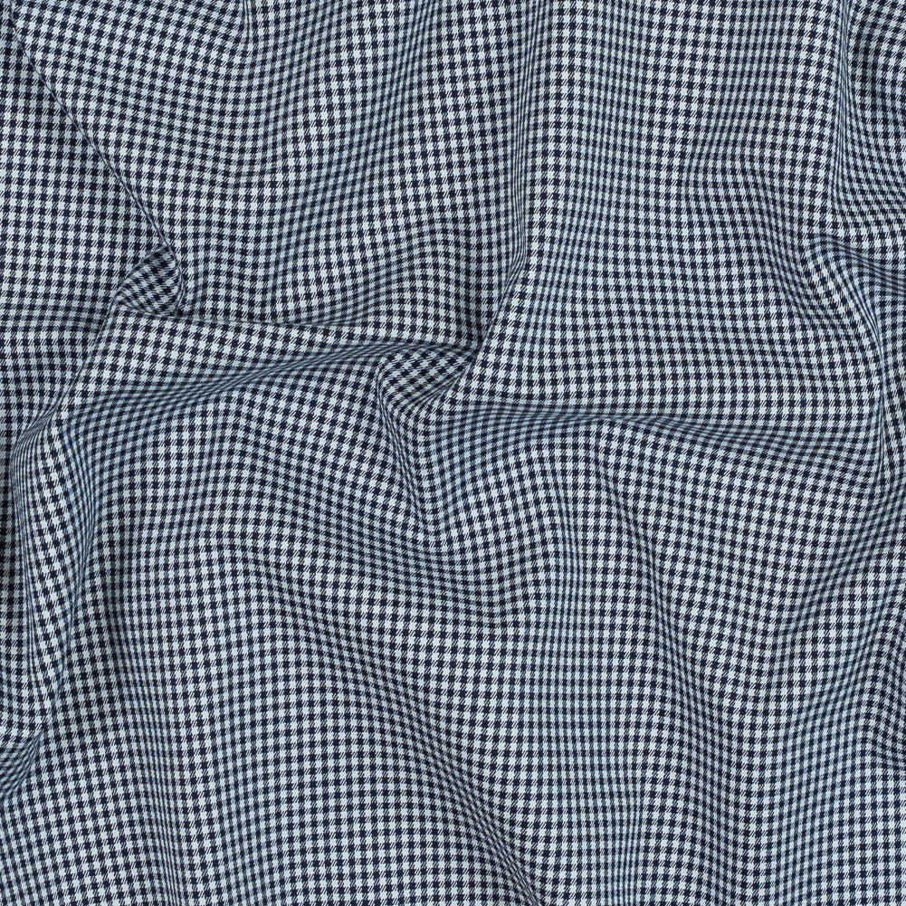 Theory Navy and White Shepherd's Check Cotton Twill Theory Navy and White Shepherd's Check Cotton Twill