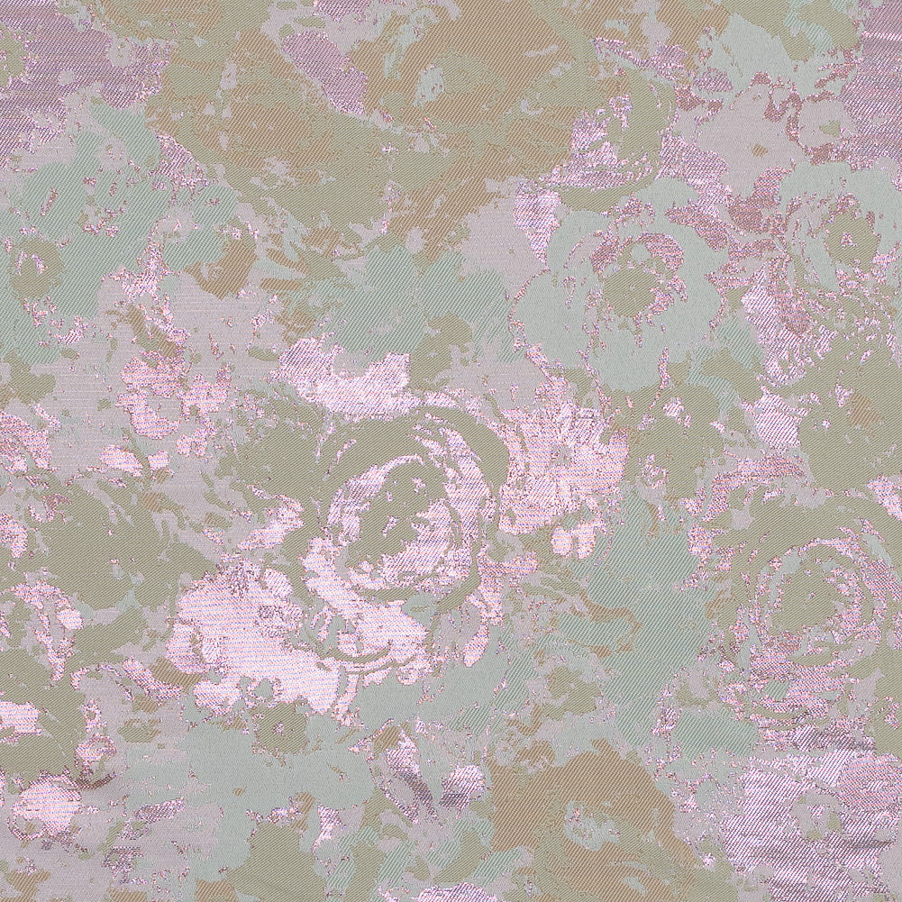 Beige, Pista Green and Metallic Pink Abstract Jacquard Beige, Pista Green and Metallic Pink Abstract Jacquard