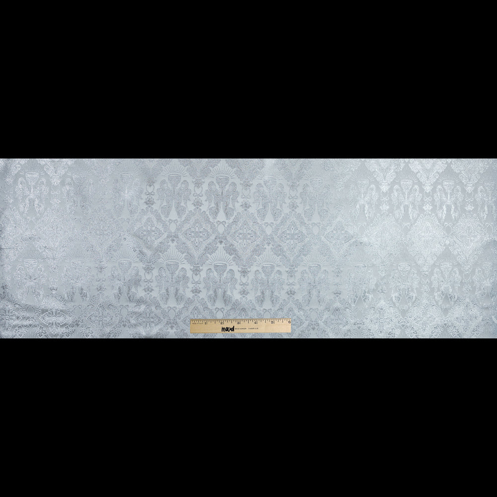 Metallic Silver and White Vestment Jacquard Full Metallic Silver and White Vestment Jacquard Full