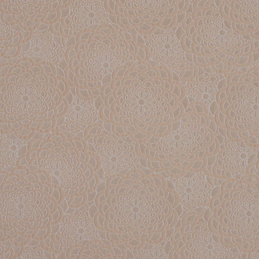Beige Floral Polyester Brocade Beige Floral Polyester Brocade