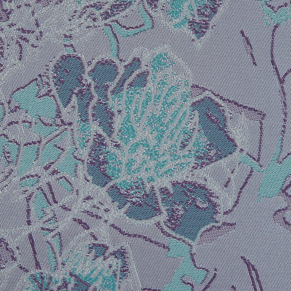Sea Green, Lilac and Ivory Artistic Floral Jacquard Detail Sea Green, Lilac and Ivory Artistic Floral Jacquard Detail
