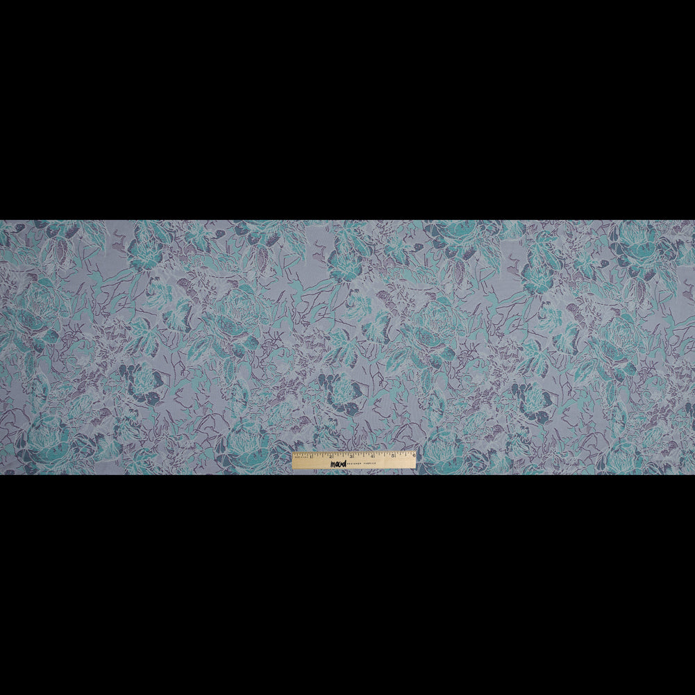 Sea Green, Lilac and Ivory Artistic Floral Jacquard Full Sea Green, Lilac and Ivory Artistic Floral Jacquard Full