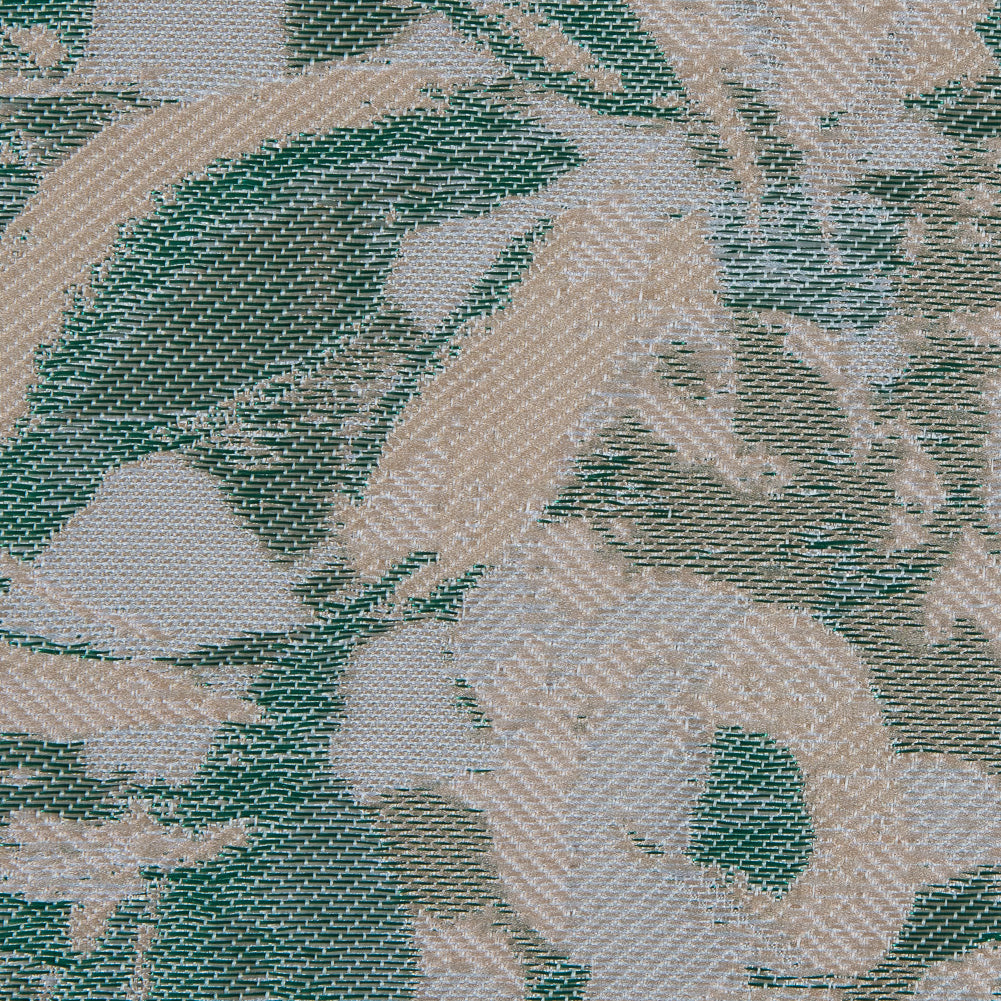 Beige, Green and Ivory Abstract Floral Jacquard Detail Beige, Green and Ivory Abstract Floral Jacquard Detail