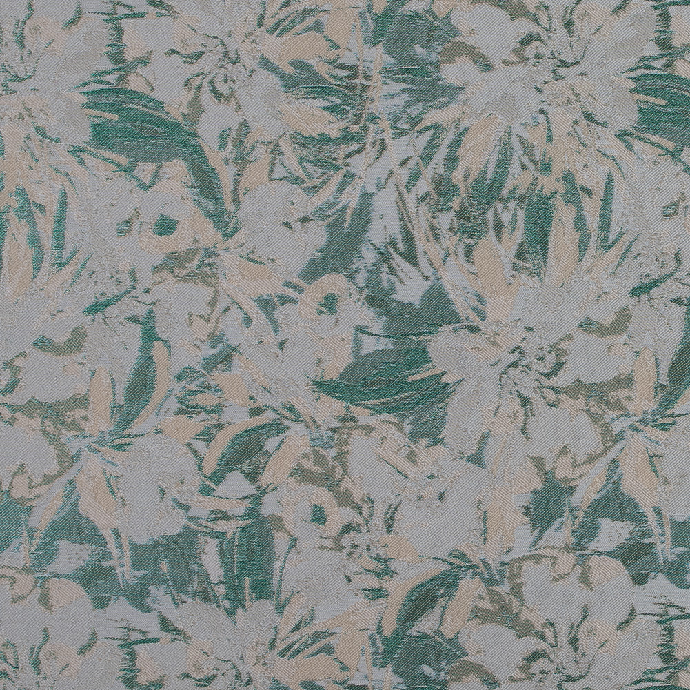 Beige, Green and Ivory Abstract Floral Jacquard Beige, Green and Ivory Abstract Floral Jacquard