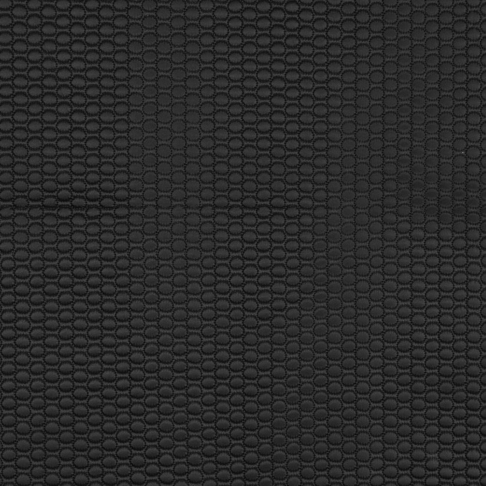 Black Circular Geometric Quilted Coating Black Circular Geometric Quilted Coating