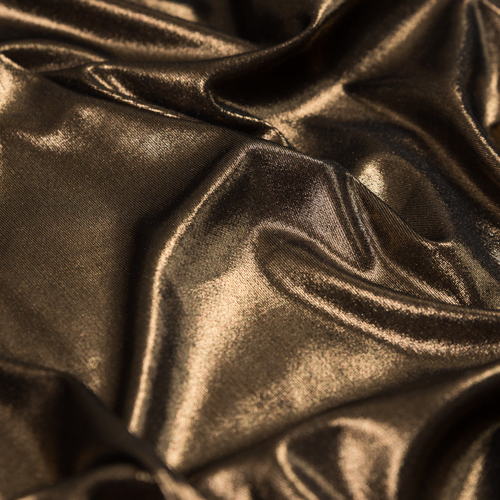 Metallic Copper Stretch Lame Detail Metallic Copper Stretch Lame Detail