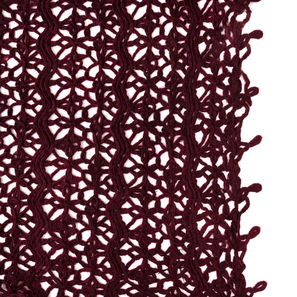 Novelty Acrylic Lace - Maroon Novelty Acrylic Lace - Maroon