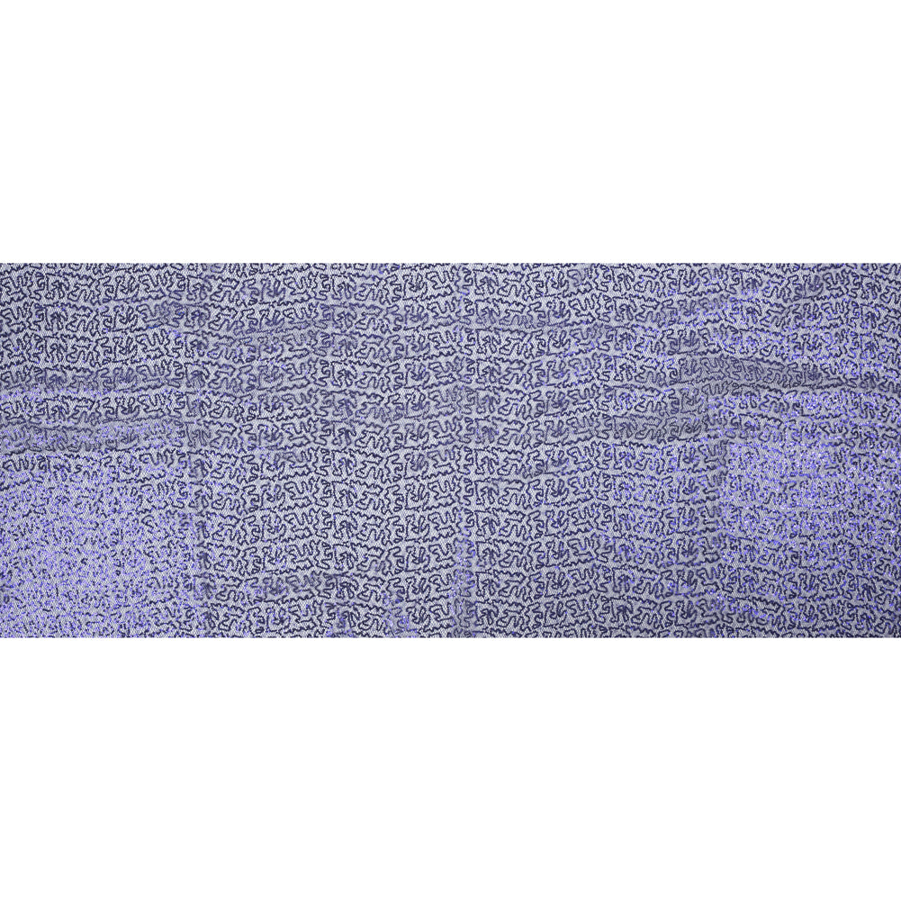 Netting with All-Over Circle Baby Sequins - Purple Folded Netting with All-Over Circle Baby Sequins - Purple Folded