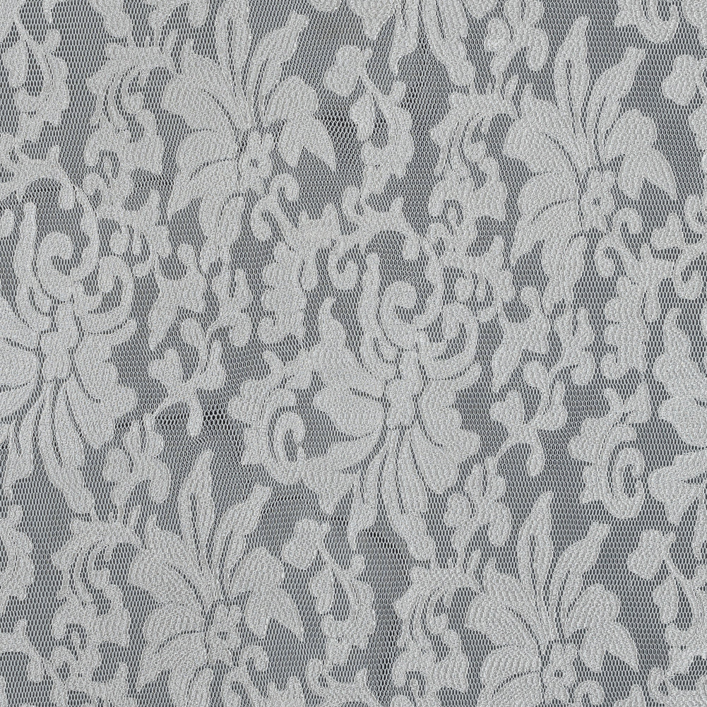 White Floral Embroidered Wonder Mesh White Floral Embroidered Wonder Mesh