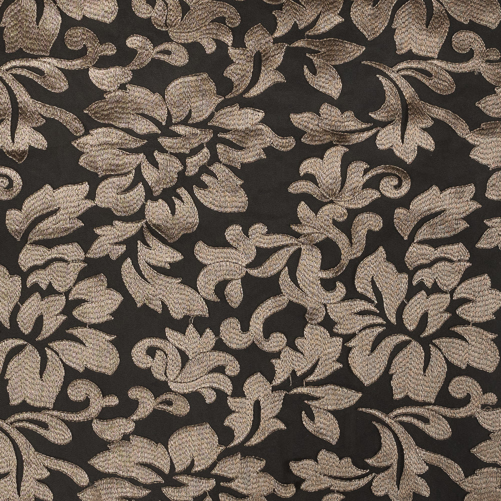 Gold Floral Embroidered Mesh Gold Floral Embroidered Mesh