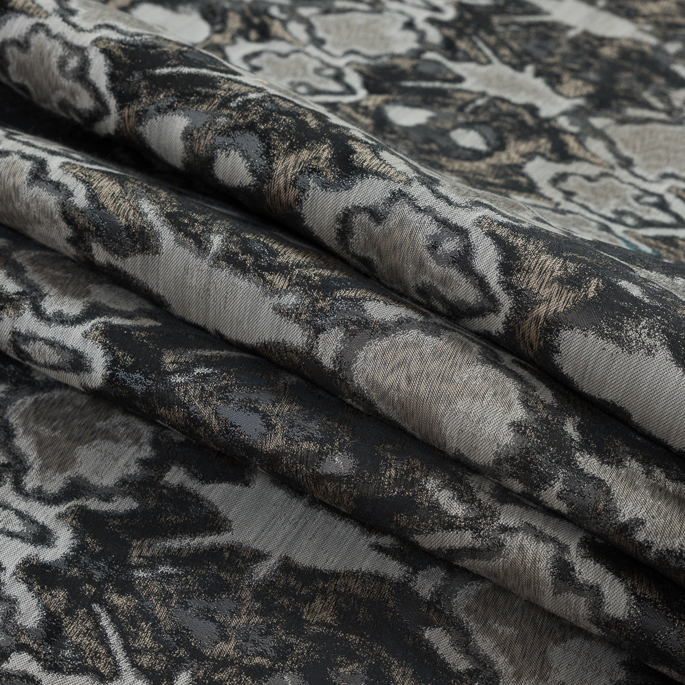 Gray and Beige Abstract Jacquard Folded Gray and Beige Abstract Jacquard Folded