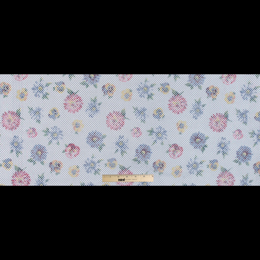 Multicolor Floral Printed Wonder Mesh Folded Multicolor Floral Printed Wonder Mesh Folded
