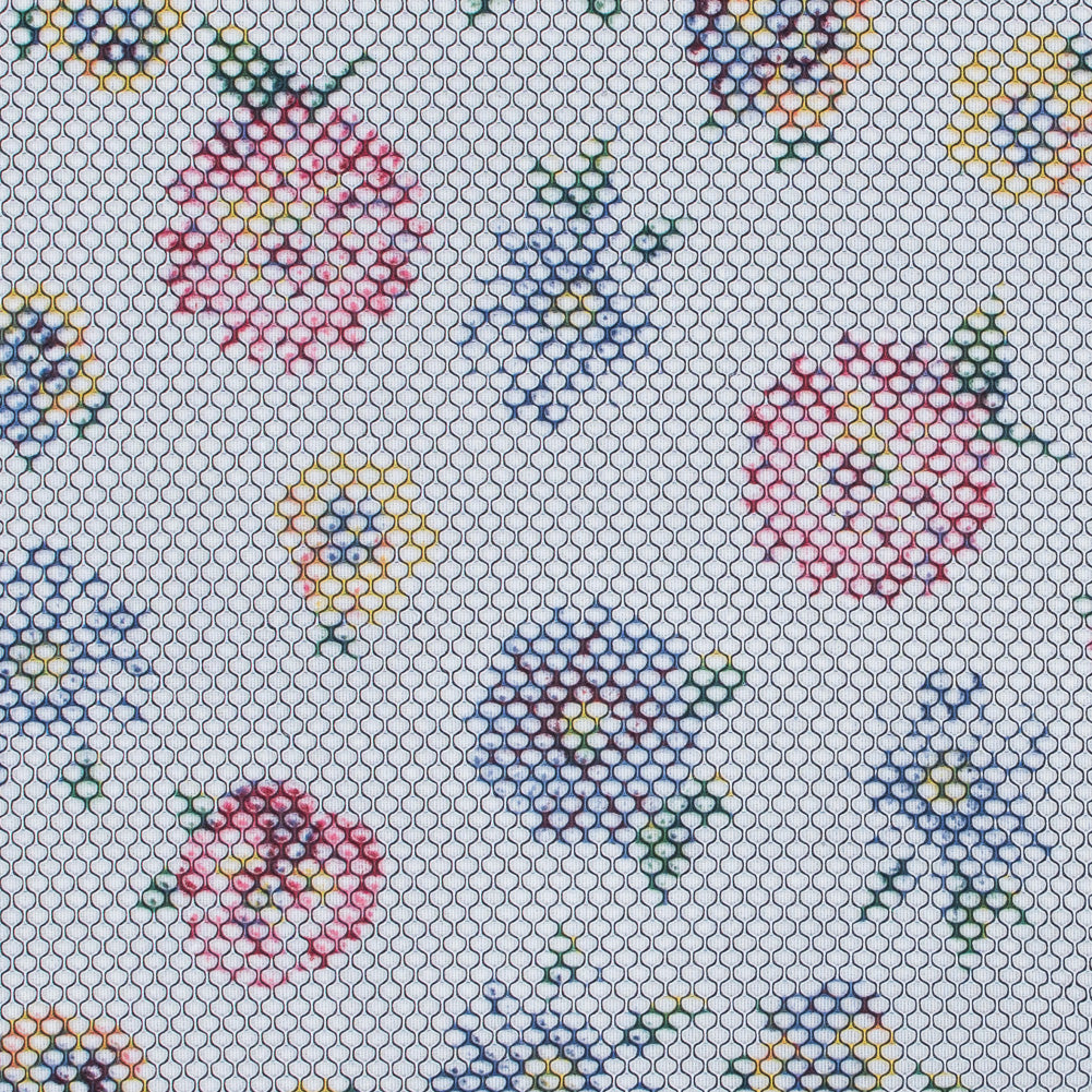 Multicolor Floral Printed Wonder Mesh Multicolor Floral Printed Wonder Mesh