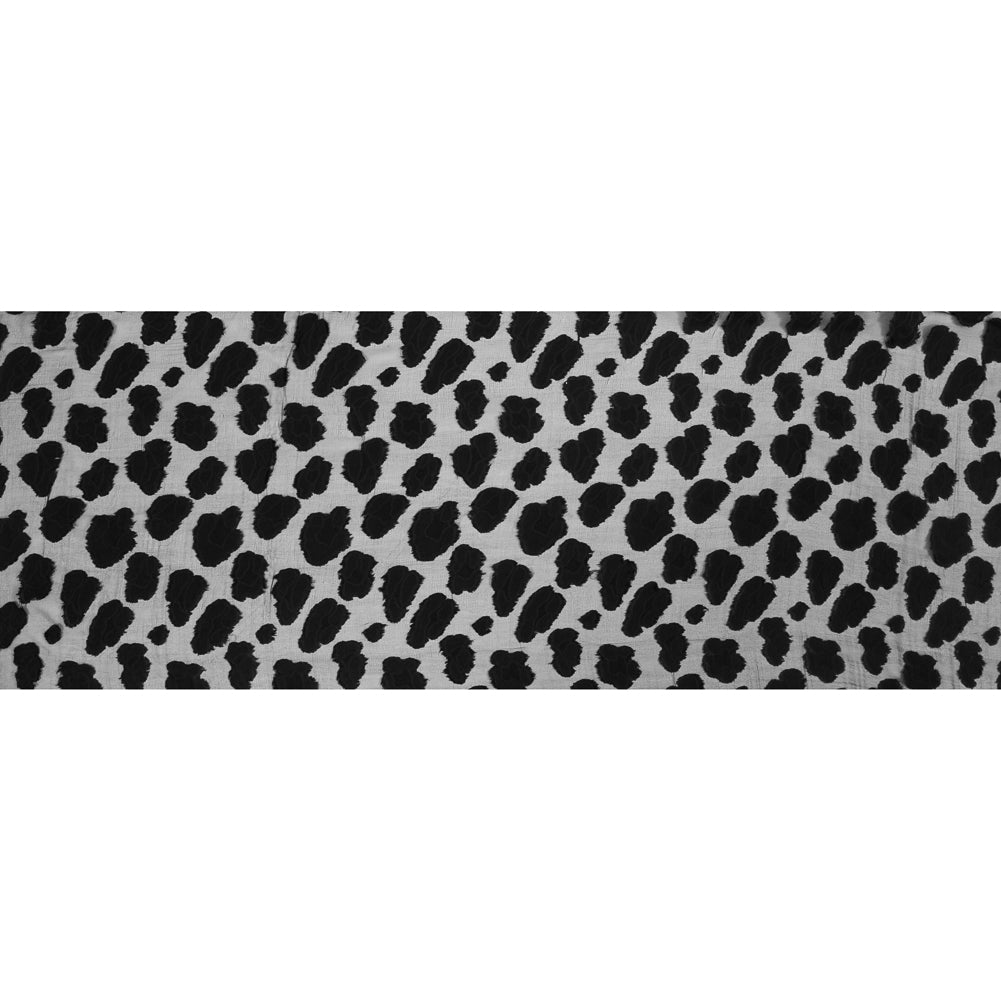 Black Abstract Burn-Out Silk Chiffon Full Black Abstract Burn-Out Silk Chiffon Full
