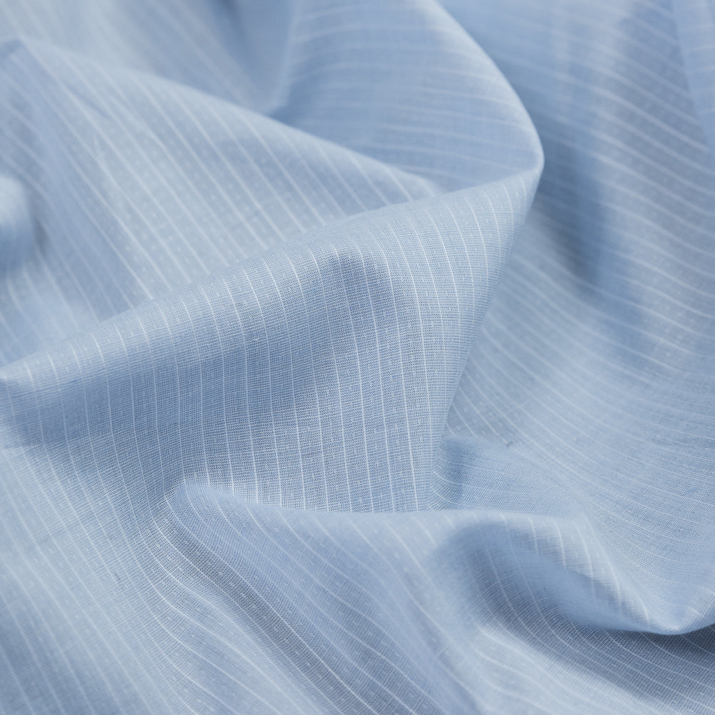 Blue and White Striped Japanese Cotton Lawn Detail Blue and White Striped Japanese Cotton Lawn Detail