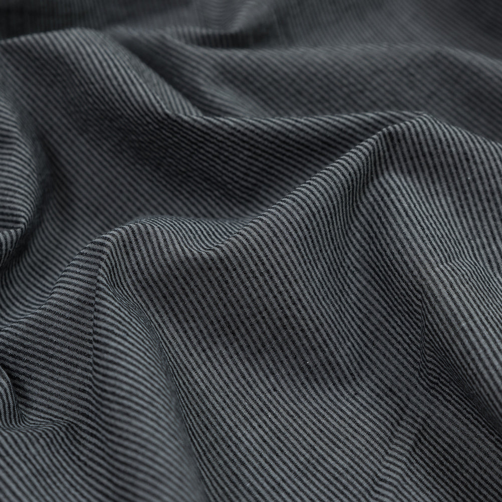 Gray Striped Japanese Cotton Woven Detail