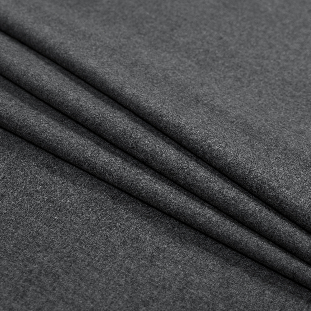 Heathered Gray Wool Suiting Folded Heathered Gray Wool Suiting Folded