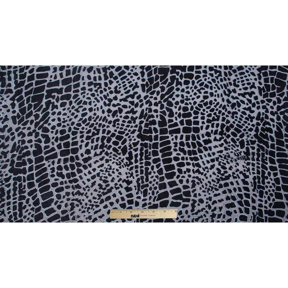 Alligator Skin Burnout Velvet - Black Full Alligator Skin Burnout Velvet - Black Full