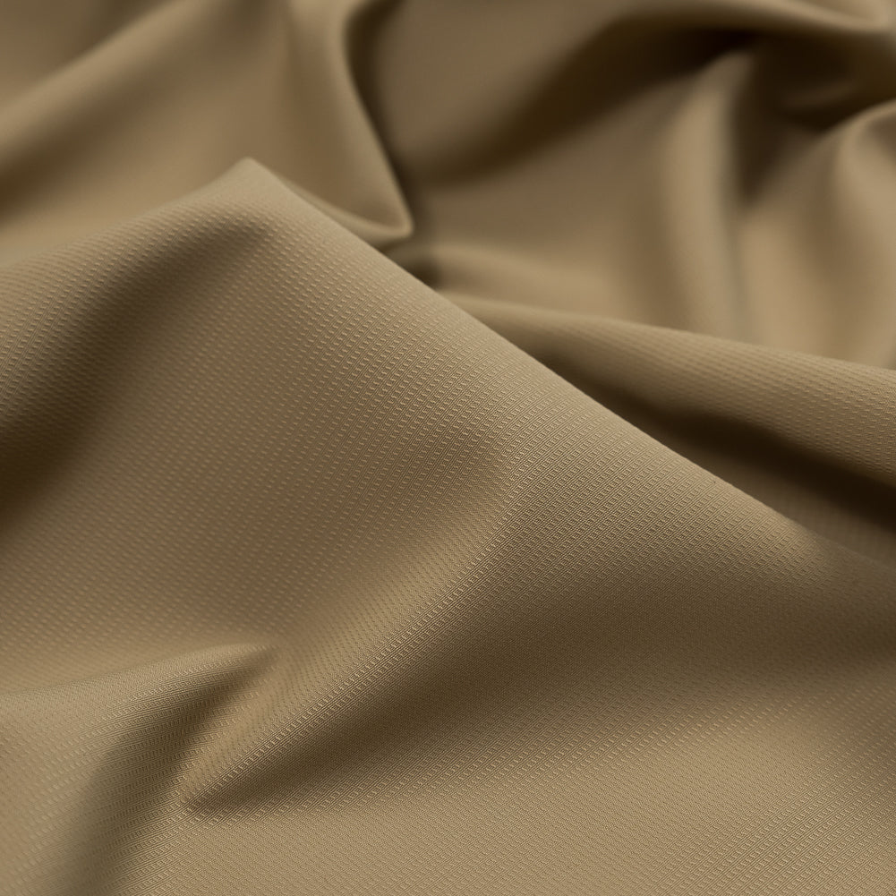 Camel Beige Polyester Dobby Jacquard Detail Camel Beige Polyester Dobby Jacquard Detail