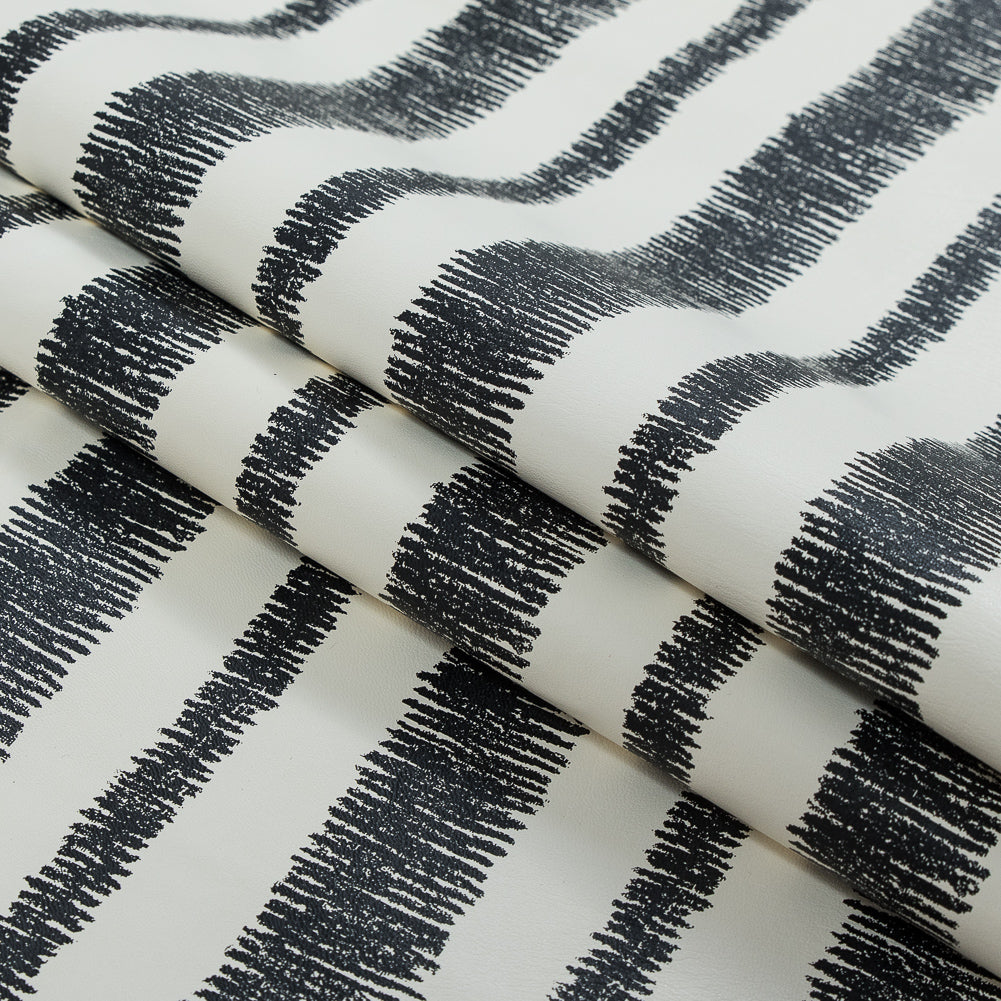 Phillip Lim Small Ivory and Black Striped Digitally Printed Lamb Leather Folded Phillip Lim Small Ivory and Black Striped Digitally Printed Lamb Leather Folded